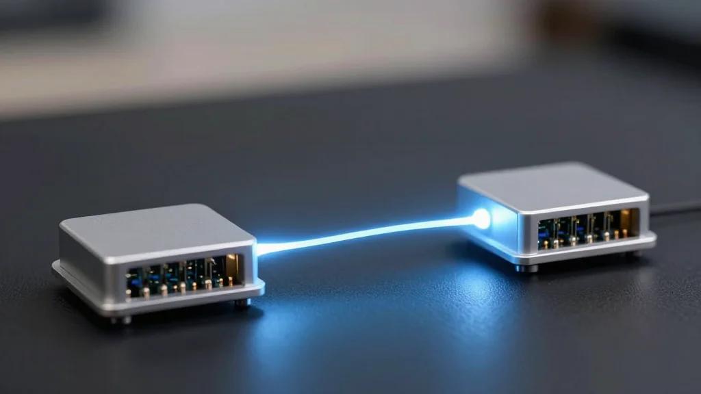 IonQ Links Two Commercial Quantum Computers with Photonic Interconnect