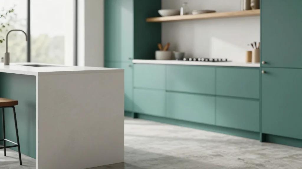 Before & After: Teal Cabinets Instantly Brighten a “Dark, Dreary” Kitchen