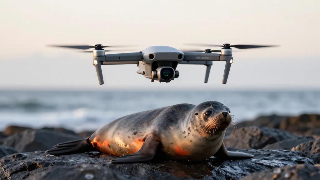 Thermal Drones Boost Detection of Entangled Seals