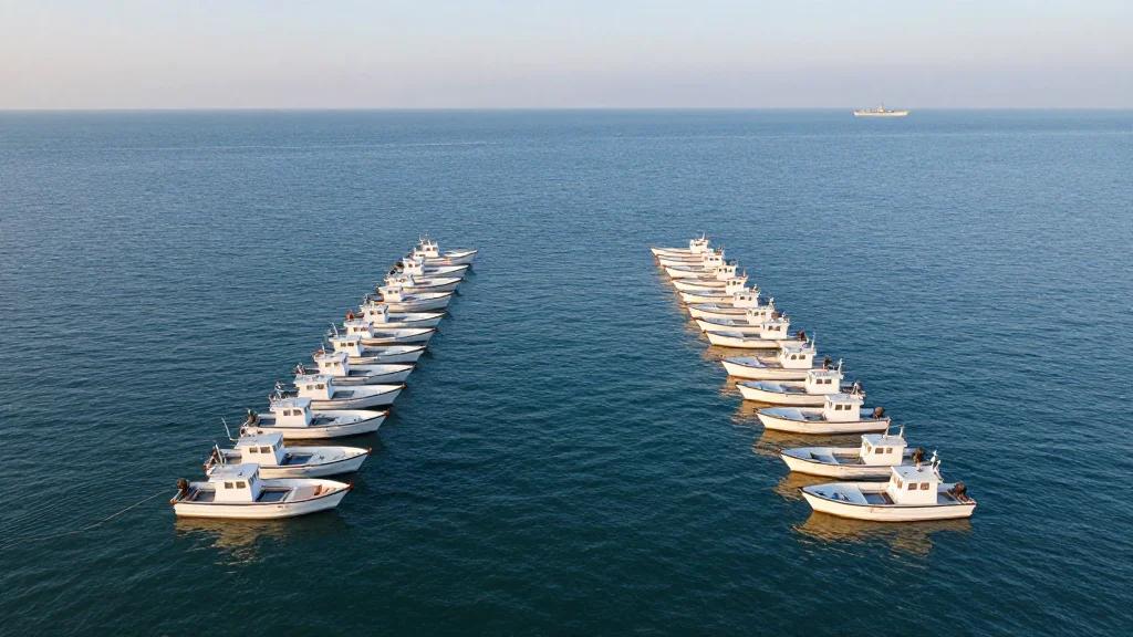 Thousands of Chinese Boats Mass at Sea, Raising Questions