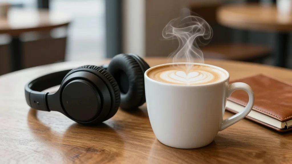 Boost Productivity: Coffee Shop, List, Silence, Headphones