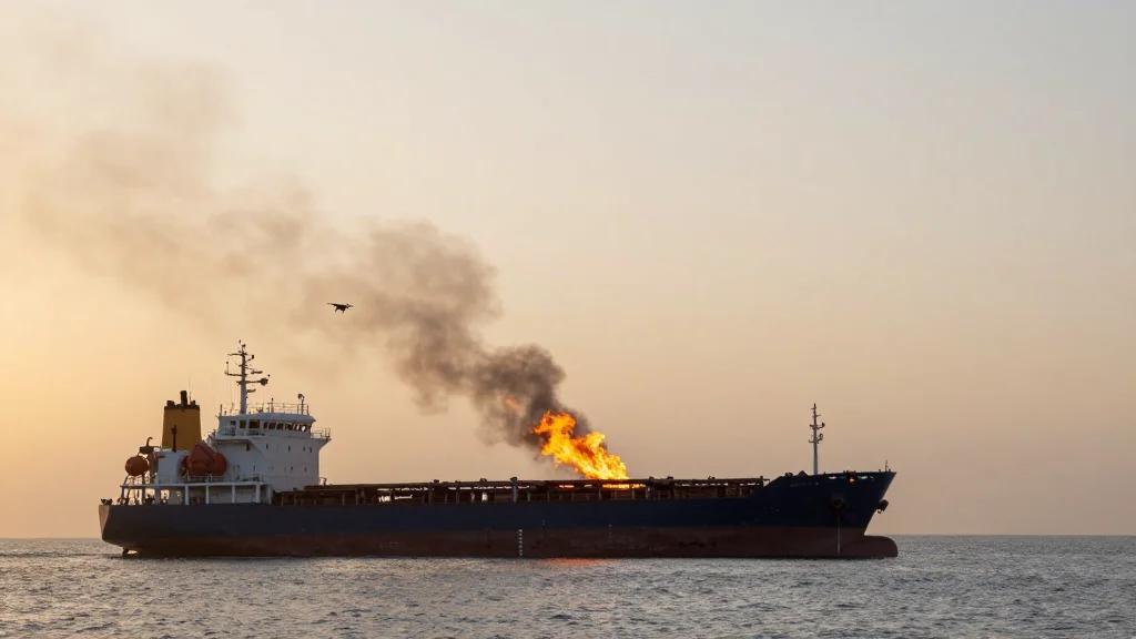 Iran Uses Drone to Strike Israel-Linked Ship in Hormuz