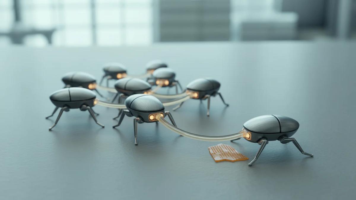 Tiny Robots Swarm, Adapt and Self‑Heal